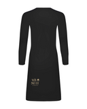 Gemsli FK340 37" Black Long Sleeve Seamless Shell Dress myselflingerie.com