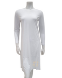 Gemsli FK340 39" White Long Sleeve Seamless Shell Dress myselflingerie.com