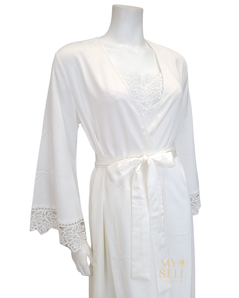 Rya Collection 573 + 574 Ivory Rosey Chiffon Gown & Robe Set myselflingerie.com