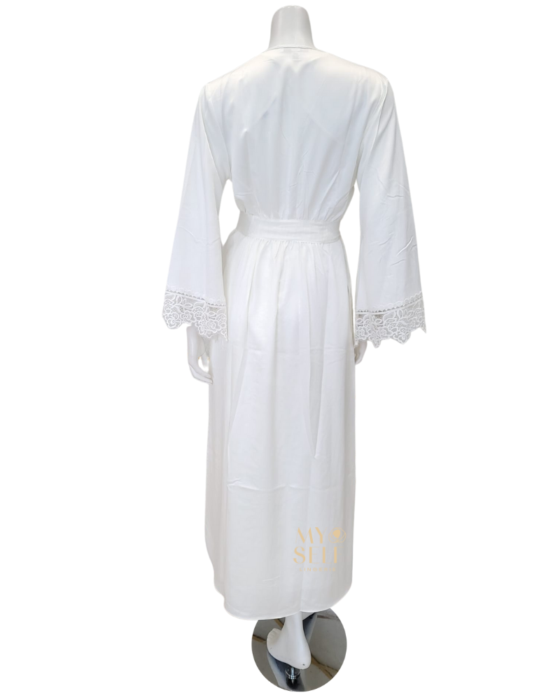 Rya Collection 573 + 574 Ivory Rosey Chiffon Gown & Robe Set myselflingerie.com