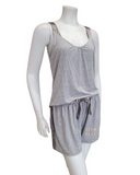 Fleur't 6134 Heather Grey Lounge Modal Cami Pajamas Set myselflingerie.com