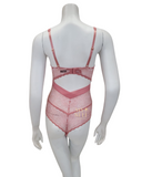 Montelle 9479 Rose Clay/Blush Blushing Tanga Bodysuit myselflingerie.com
