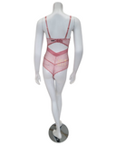 Montelle 9479 Rose Clay/Blush Blushing Tanga Bodysuit myselflingerie.com