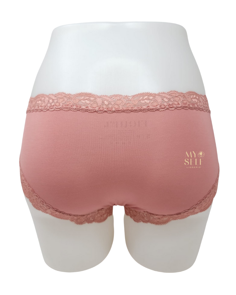 Fleur't 600 Rosette Iconic Modal Lace Trim Boyshort myselflingerie.com