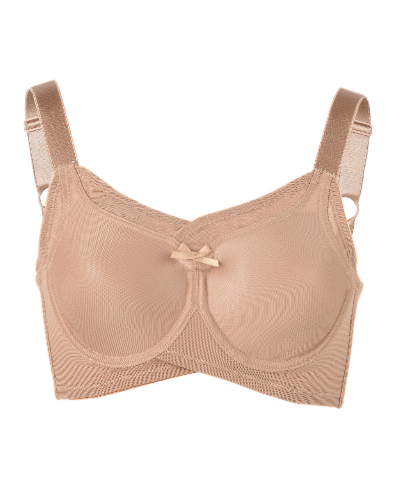 Abergele D002 Bandeau Nude Seamless Minimizer Underwire Bra myselflingerire.com