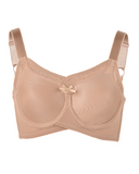 D002 Nude Bandeau Seamless Minimizer Underwire Bra
