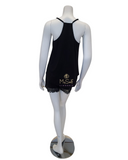 Flora Nikrooz Q81070 Floretta II Black Knit Lace PJ's Cami Set myselflingerie.com