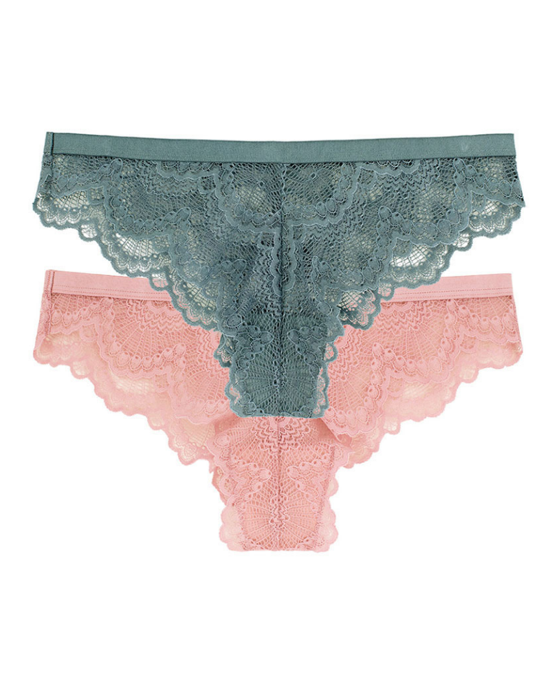 DORINA D000761 + D000322 Green & Pink Mia Bralette Set 2 Pack MYSELFLINGERIE.COM