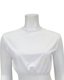 S5553R White Rayon Sleeveless Crop Shell