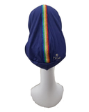 CB12 Glitter Ribbon Blue Cotton Beanie Snood