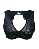 Marc and Andre Paris Black Lace Top Underwire Bralette