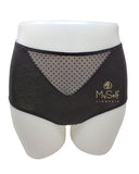 33200 Mesh Insert Organic Cotton Black Briefs 3 Pk