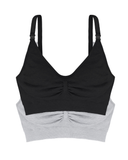 D0002302 Blk/Gry 2 Pack Wire Free Modal Nursing Bras
