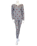 Q81114 Maddie Hacci Heart Print Supersoft Knit PJ's Set