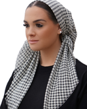 Tie Ur Knot Herringbone Pre-Tied Bandanna with Full Non Slip Grip