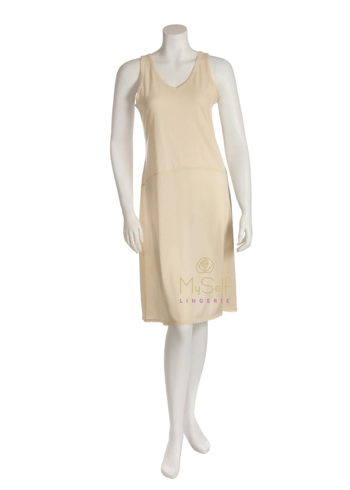 Gemsli FK30843" Cotton Top Nylon Bottom Full Slip myselflingerie.com