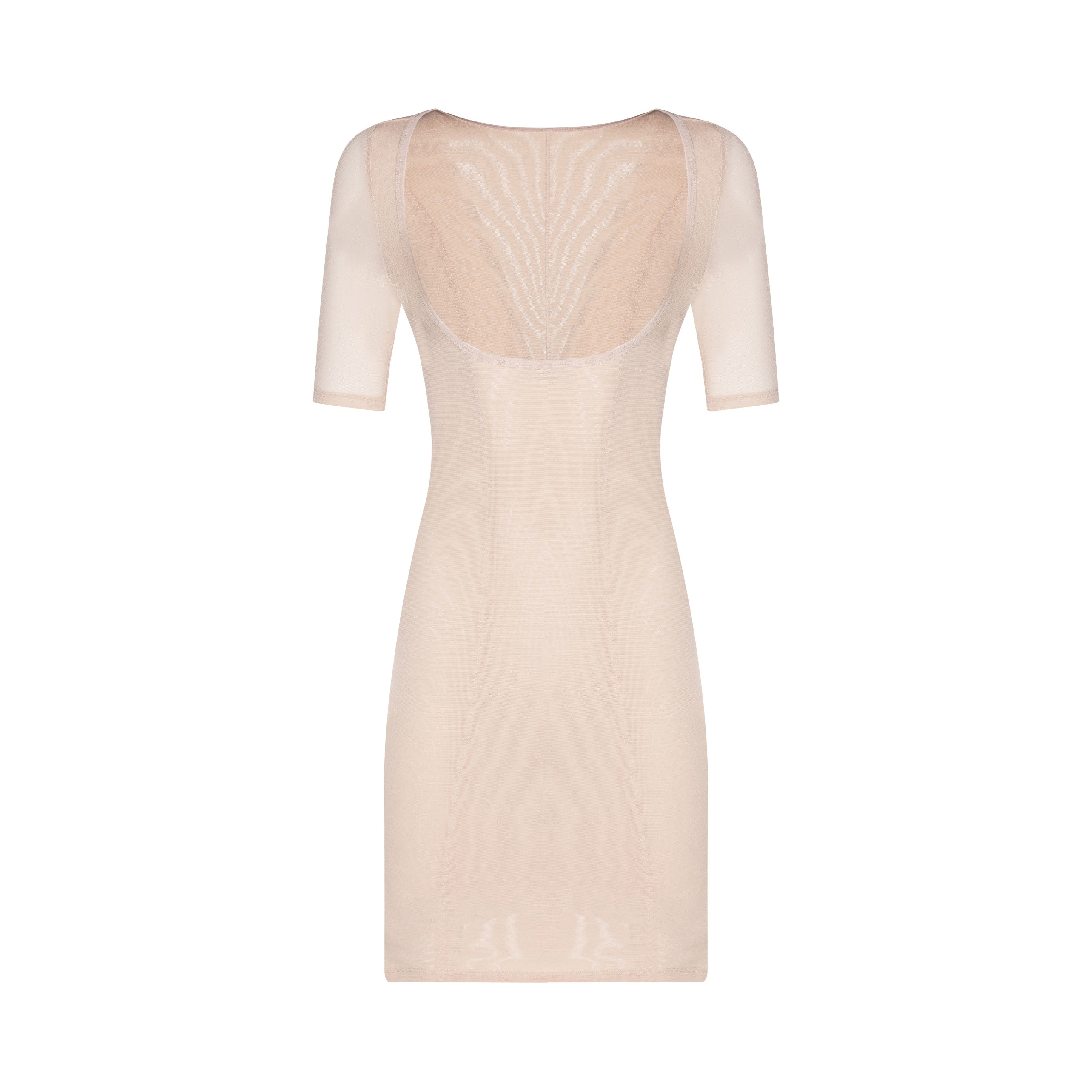SW108 Powermesh Open Bust Short Sleeved Shaping Slip
