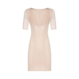 SW108 Powermesh Open Bust Short Sleeved Shaping Slip