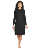 Me Moi CSP503-42 Black Bonded Long Sleeve Shell Dress 42" myselflingerie.com