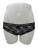 K106 Black Lace Bikini with Lettuce Edge Ruffle