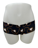 Love Libby Black Lasso Hearts Print Seamless Laser Cut Hipster