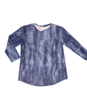 S6419 Light Denim Colorblock Swim Top