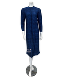 Seashells S6779 Dark Denim Swim Dress 3/4" Sleeves myselflingerie.com