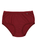 BU501WN Wine Lace Trimmed Cotton Hipsters 3 Pack