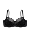 FXWB0014 Black Velvet Zebra Stripes Sonder Underwire Bra