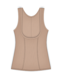 SW0062 Beige Open Bust Powermesh Camisole