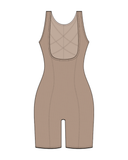SW0063 Beige Open Bust Powermesh Bodysuit with Legs