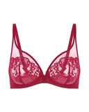 15C319 Lipstick Saga Sheer Plunge Underwire Bra
