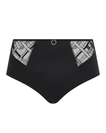Chantelle 21S8 Black Graphic Support Hi Waist Brief myselflingerie.com