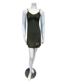 Fleurt 6037 Dusty Olive Whisper Pointelle Modal Chemise myselflingerie.com