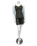 Fleur't Dusty Olive Whisper Pointelle Cami & Shorts Set