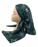 SP271GN Green Multi Design Pre-Tied Open Back Bandanna