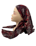 SP271RD Red Multi Design Pre-Tied Open Back Bandanna