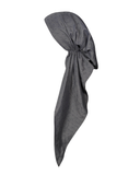HS531CY Chambray Swiss Dots Adjustable Pre-Tied Bandanna with Velvet Grip