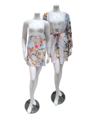 SC2222-2281 Summer Orchid Sanctuary Lace Chemise & Robe Set
