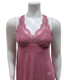 Fleur't 6402 Mesa Rose Lace Modal Chemise + Boyshort Set myselflingerie.com