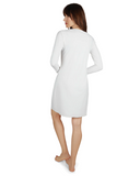 Me Moi CSP503-38 White Bonded Long Sleeve Shell Dress 38" myselflingerie.com