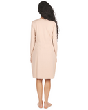 Me Moi CSP503-38 Nude Bonded Long Sleeve Shell Dress 38" myselflingerie.com