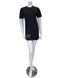 S22-TUNIC-BLACK Black Short Sleeve Swim Tunic Top