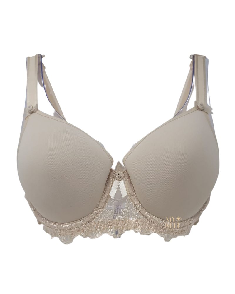 Fitfully Yours B1812 Elise Soft Nude Molded Underwire Bra myselflingerie.com