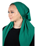 Tie Ur Knot Bottega Green Cable Knit Adjustable Pre-Tied Bandanna with Full Grip myselflingerie.com