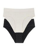 D000187 Azure Comfy Black/Ivory 2 Pack Bikinis