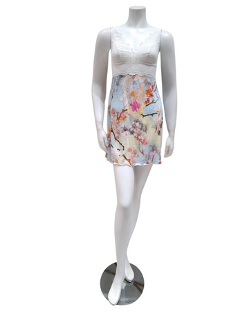 Samantha Chang SC2222 + 2281 Summer Orchid Sanctuary Lace Chemise & Robe Set myselflingerie.com