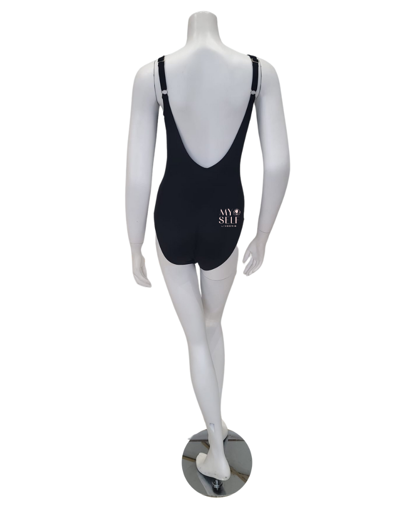 Gottex 23SI173 Black Gottex Signature Square Neck Swimsuit myselflingerie.com