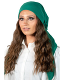 Tie Ur Knot Bottega Green Cable Knit Adjustable Pre-Tied Bandanna with Full Grip myselflingerie.com