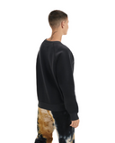 UGG 1123718 Black/Cream Madeline Fuzzy Logo Crewneck Sweater myselflingerie.com